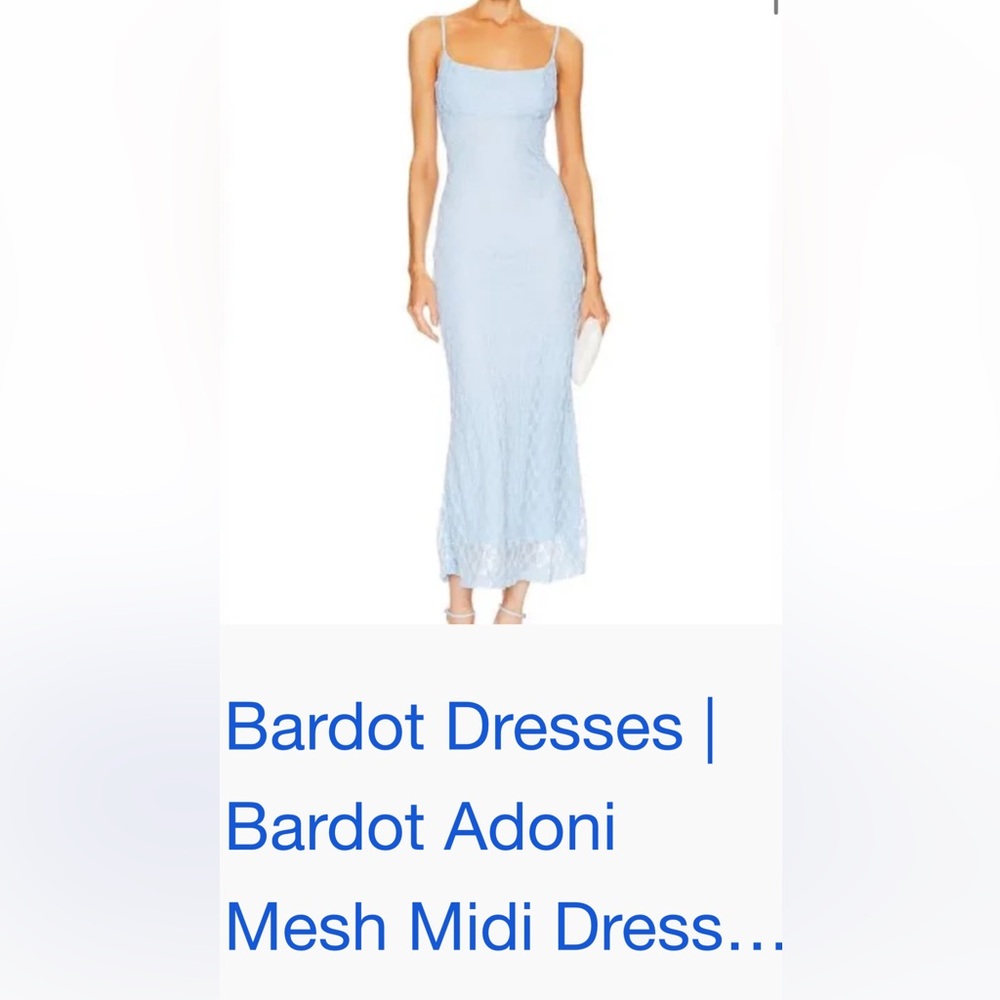 Bardot Adoni mesh midi dress in cornflower blue